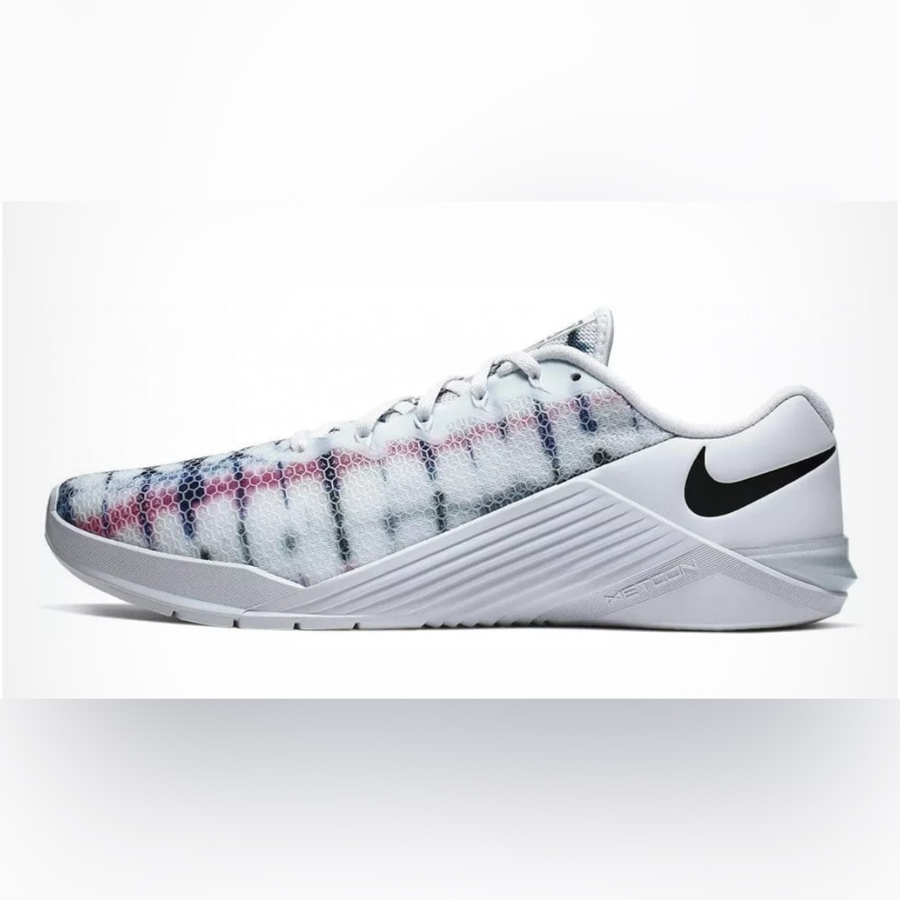 Nike Metcon 5 Womens White Pink Blue Cross Training Shoes AT3149-101 Size 12